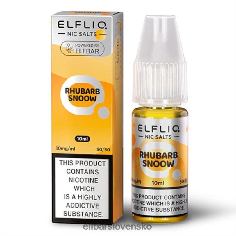RNB6H171 elfbar elfliq nic salt - rebarbora snežienka - 10ml-10 mg/ml jedna farba elektronické cigarety