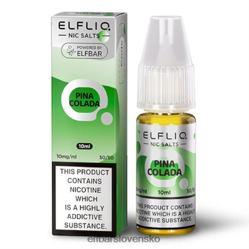 RNB6H176 elfbar elfliq nic salt - pina colada - 10ml-20 mg/ml jedna farba elektronické cigarety