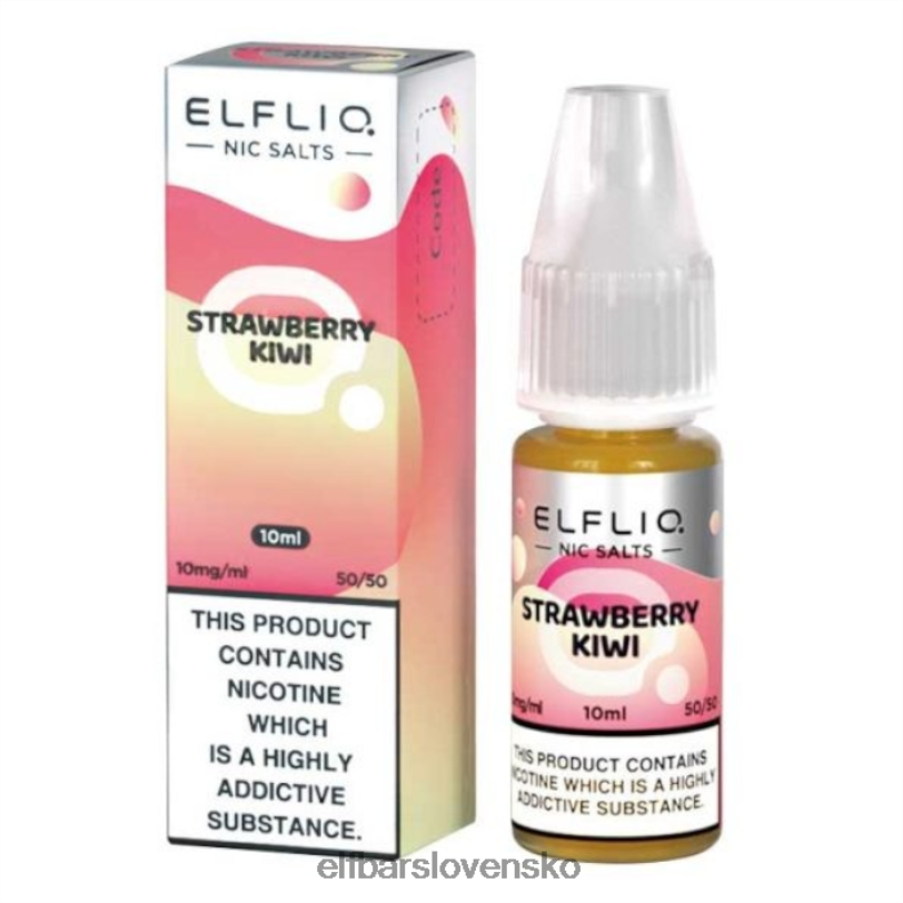 RNB6H179 elfbar elfliq nic salt - jahodové kiwi - 10ml-5mg jedna farba elektronické cigarety