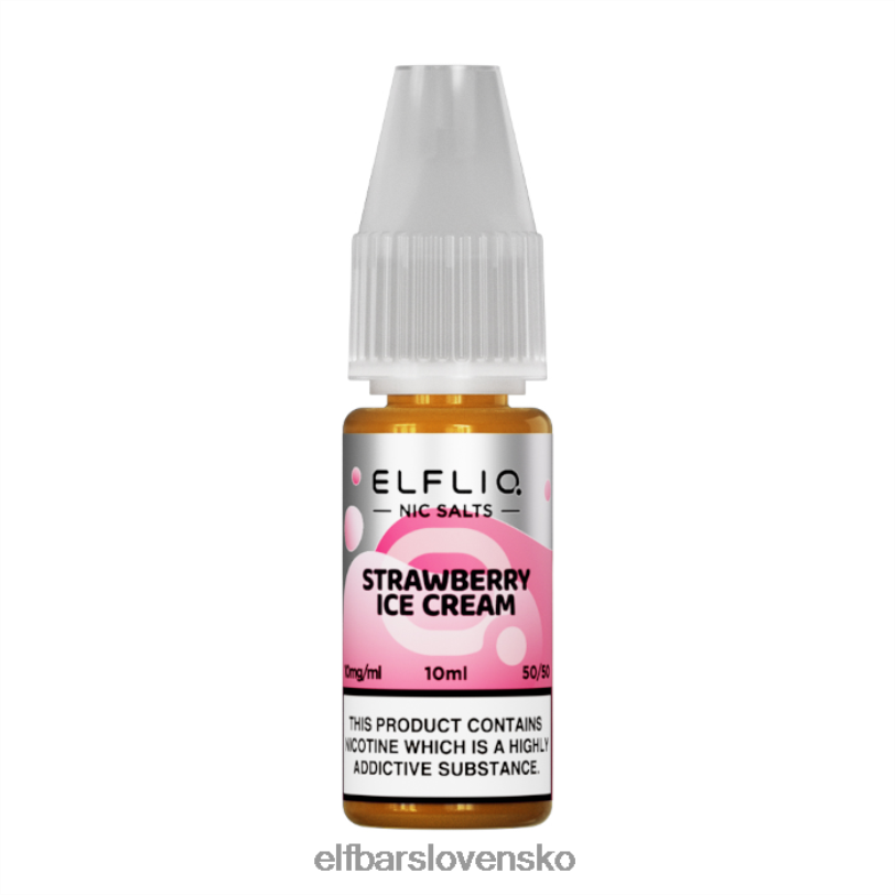 RNB6H183 elfbar elfliq nic salts - jahodový sneh - 10ml-20 mg/ml jedna farba elektronické cigarety