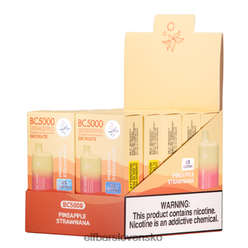 ELFBAR ananás strawnana bc5000 konzument - slobodný RZ2N6P15 elektronická cigareta