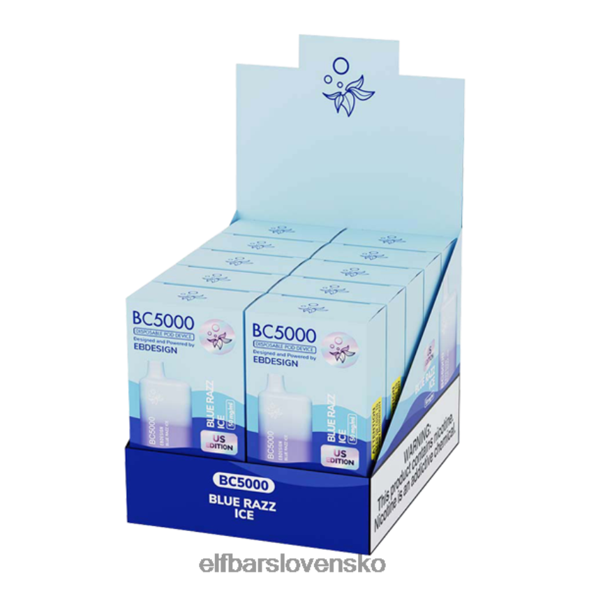 ELFBAR blue razz ice eb bc5000 spotrebiteľ – jeden – 40 mg RZ2N6P10 elektronická cigareta