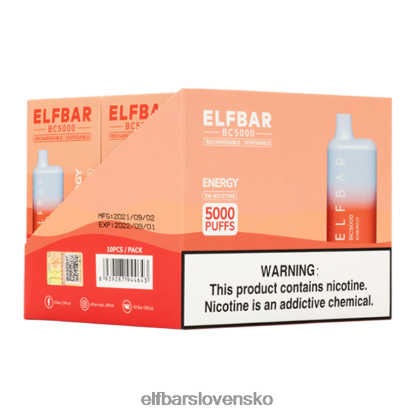ELFBAR energie 5000 odberateľ - osamelý RZ2N6P54 elektronická cigareta