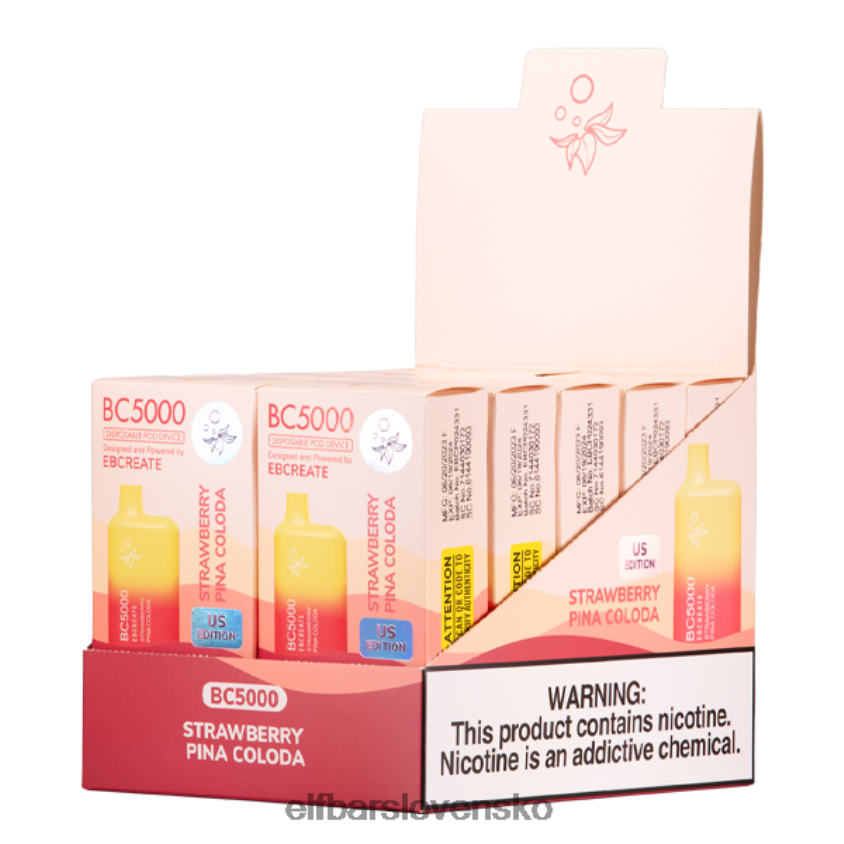 ELFBAR jahoda pina colada bc5000 spotrebiteľ - slobodný RZ2N6P43 elektronická cigareta