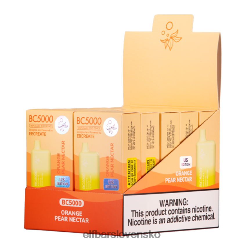 ELFBAR pomarančový hruškový nektár bc5000 konzument - 50 mg - jeden RZ2N6P18 elektronická cigareta
