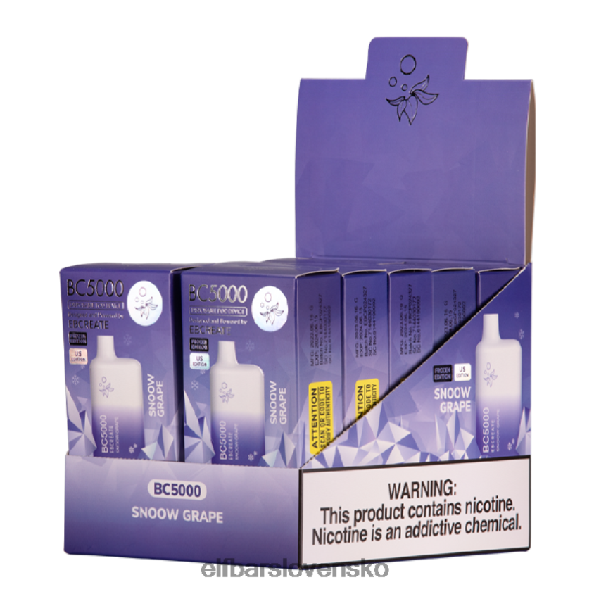 ELFBAR snežný hroznový bc5000 konzument - 50 mg - jeden RZ2N6P30 elektronická cigareta