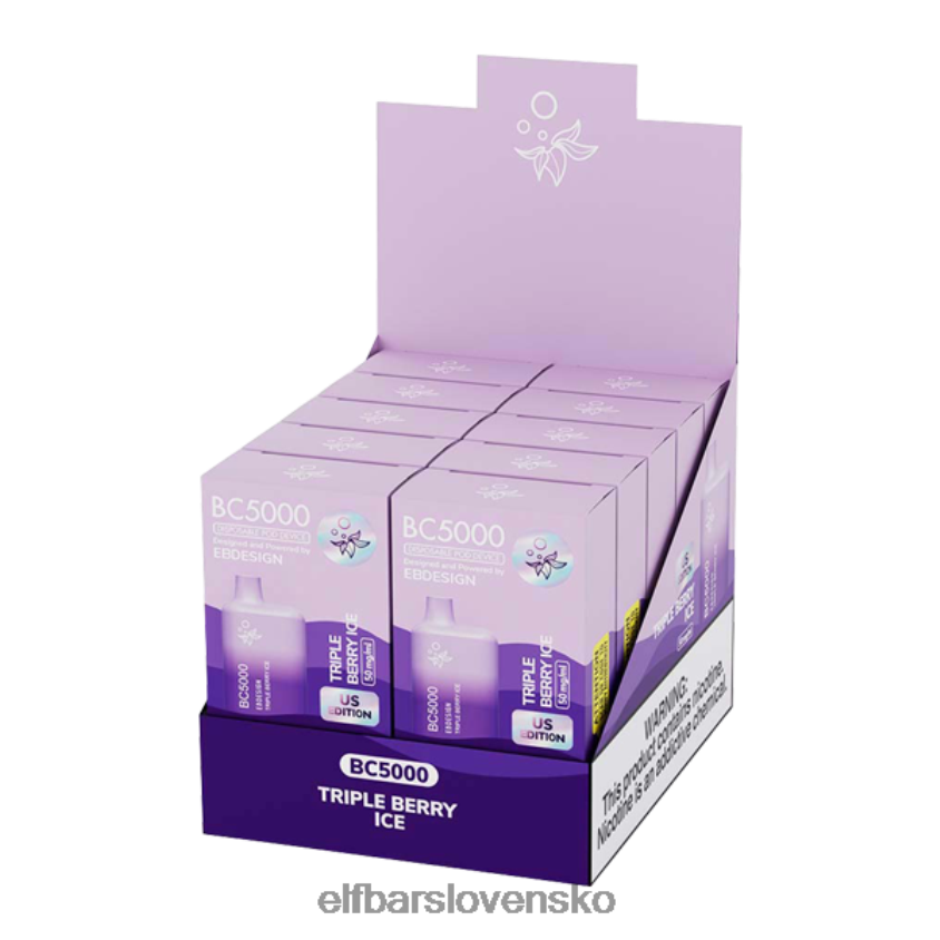 ELFBAR trojitý berry ice bc5000 konzument - single RZ2N6P37 elektronická cigareta