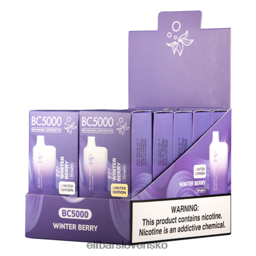 ELFBAR zimné bobule bc5000 konzument - 50 mg - jeden RZ2N6P48 elektronická cigareta