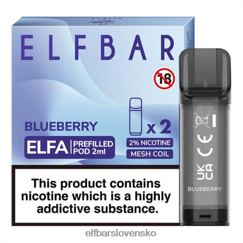 RNB6H114 elfbar elfa naplnená tobolka - 2 ml - 20 mg (2 balenia) čučoriedka kyslá malina elektronické cigarety