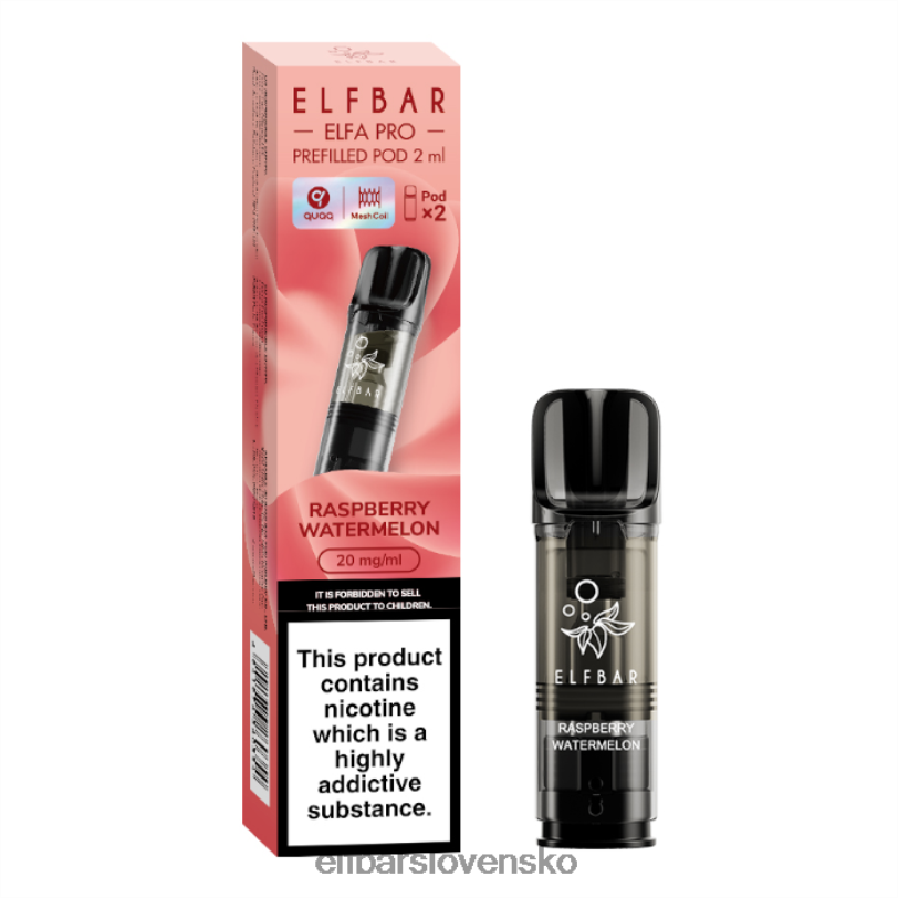 RNB6H83 elfbar elfa pro predplnené struky - 20 mg - 2 bal jahoda malina elektronické cigarety