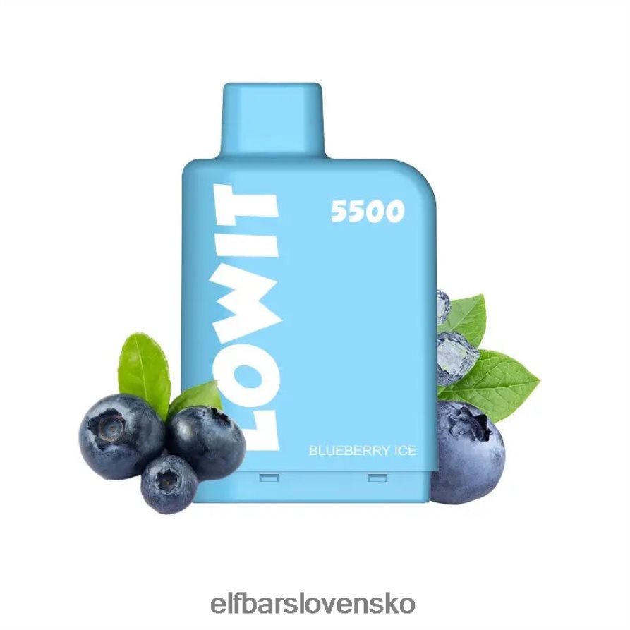 čučoriedkový ľad elektronická cigareta JNN0TH138 predplnená pod lowit 5500 šlukov 2%nic ELFBAR