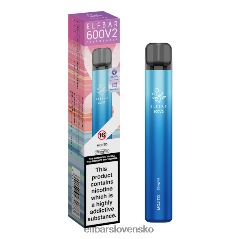 RNB6H17 elfbar 600v2 jednorazová vapka - 20 mg mojito elektronické cigarety