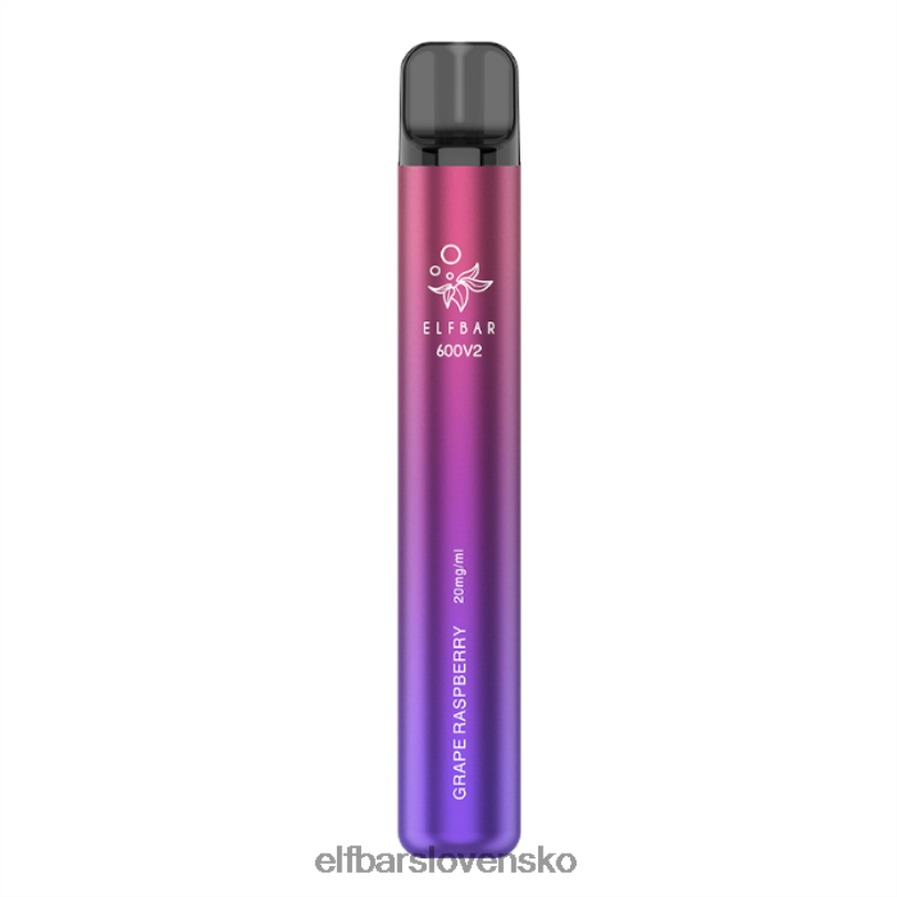 RNB6H24 elfbar 600v2 jednorazová vapka - 20 mg hroznová malina elektronické cigarety