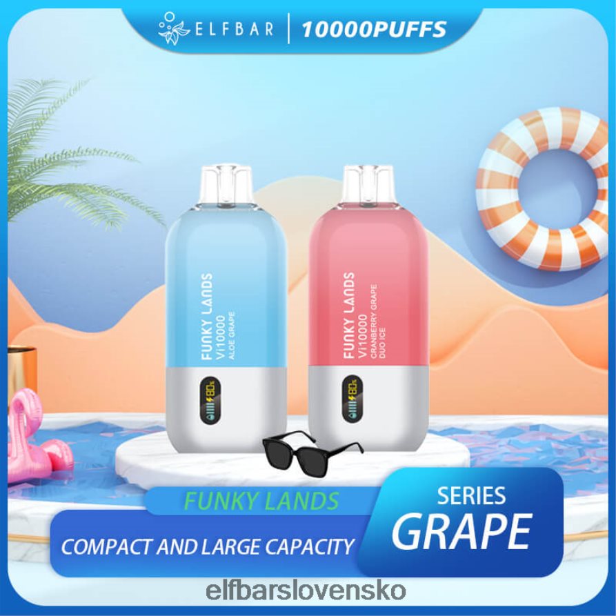 aloe hrozno elektronická cigareta JNN0TH149 funky lands najlepšia príchuť jednorazový vape vi10000 grape series ELFBAR