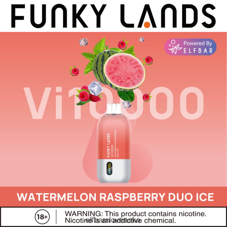 brusnicový hroznový duo ľad elektronická cigareta JNN0TH156 funky lands najlepšia príchuť jednorazová vape vi10000 ľadová séria ELFBAR