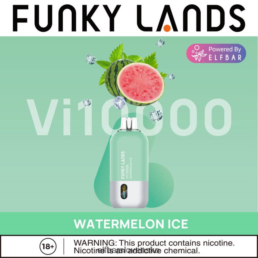 melónový ľad elektronická cigareta JNN0TH168 funky lands jednorazový vape vi10000 potiahnutí ELFBAR