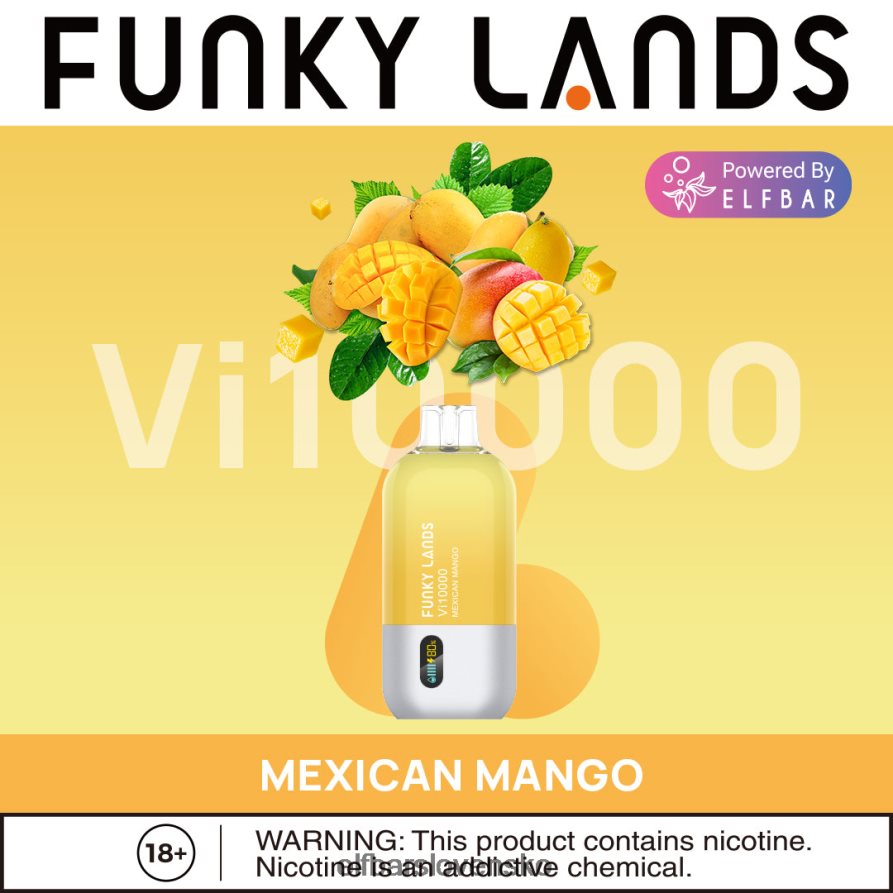 mexické mango elektronická cigareta JNN0TH157 funky lands najlepšia príchuť jednorazový vape vi10000 top predaj ELFBAR