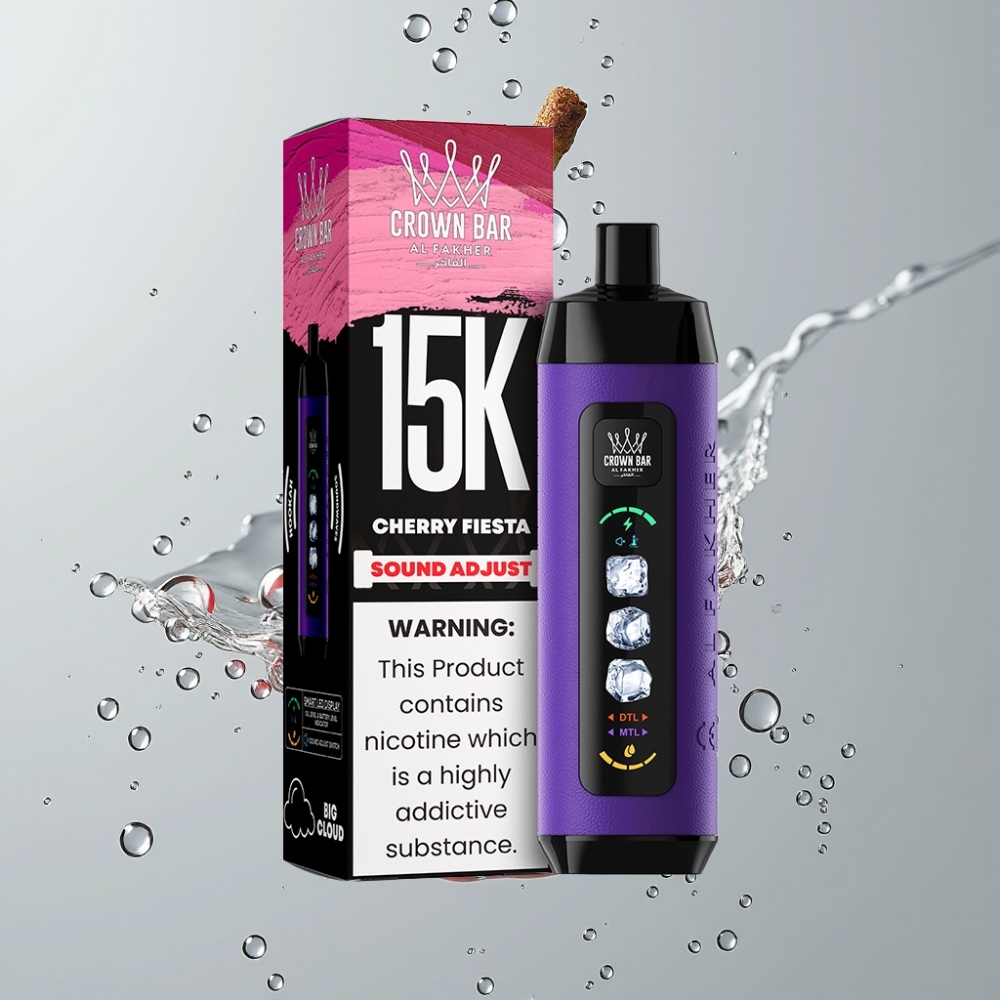 Al Fakher 15k Ice Adjust Clouds 15000 Puff Cherry Fiesta 22ml Mesh Coil