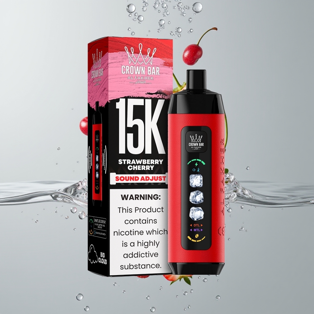 Al Fakher 15k Ice Adjust Clouds 15000 fajok LED Displej Jahoda Čerešňa