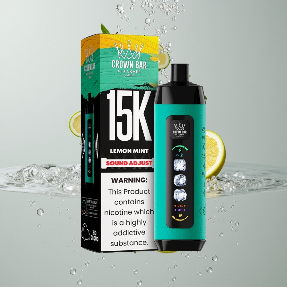 Al Fakher 15k Ice Adjust Clouds Disposable 15000 Puff 22ml Citrónová Mäta