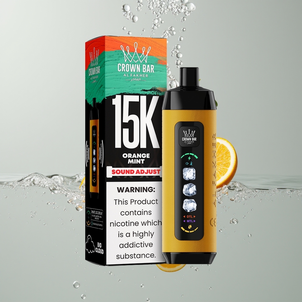 Al Fakher Ice Adjust Clouds 15k Orange Mint Disposable Device 850mAh 22ml