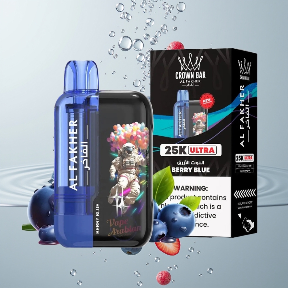 Al Fakher Crown Bar Ultra 25K 22ml Bobríkovo Modrá Disposable Vape