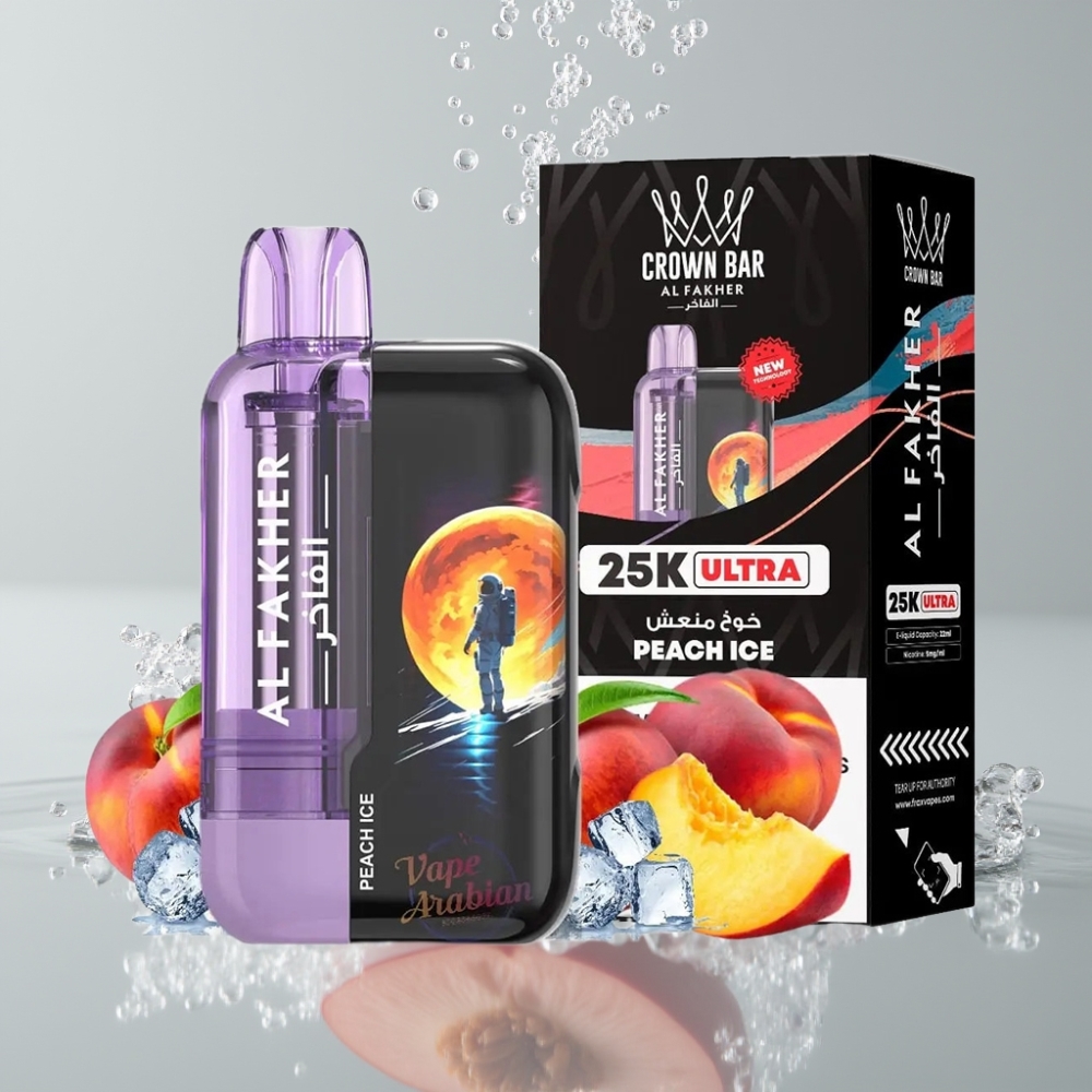 Al Fakher Crown Bar Ultra 25K 22ml Broskyňa Ľadová Mesh Coil