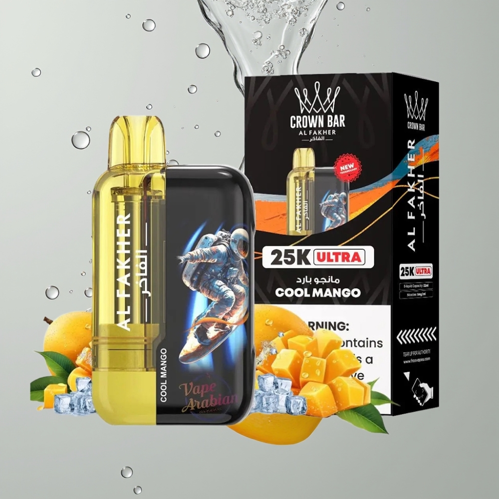 Al Fakher Crown Bar Ultra 25K 22ml Chladné Mango Mesh Coil