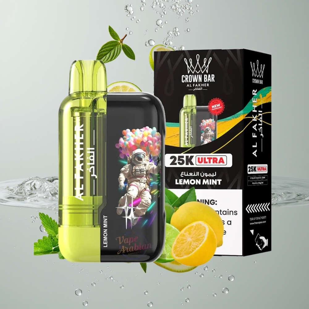 Al Fakher Crown Bar Ultra 25K 22ml Citrónová Mätová