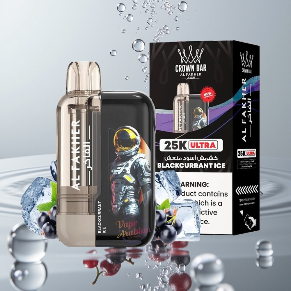 Al Fakher Crown Bar Ultra 25K 22ml Čierne ríbezle ľad