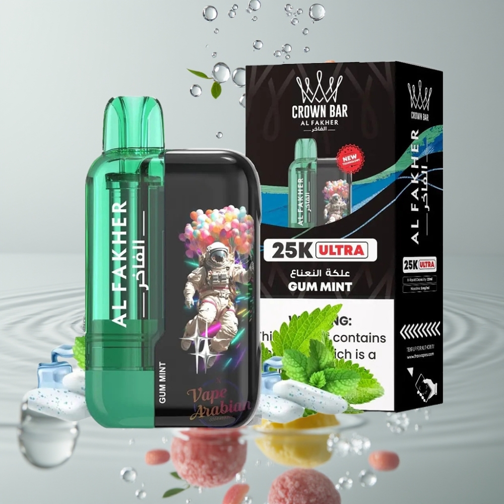 Al Fakher Crown Bar Ultra 25K 22ml Žuvačková Menta vape wholesale Slovakia