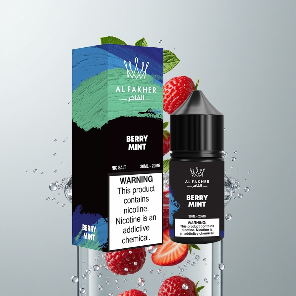 AL Fakher Nicotine Salt E-Liquid 30ml Bobule-Mäta 20MG