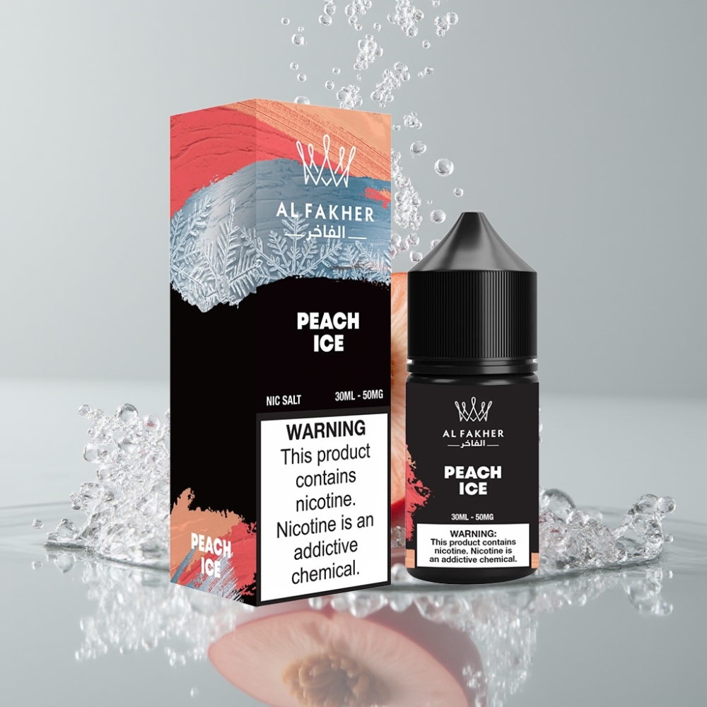 AL Fakher Nicotine Salt E-Liquid 50MG Broskyňový ľad 30ml Chubby Unicorn