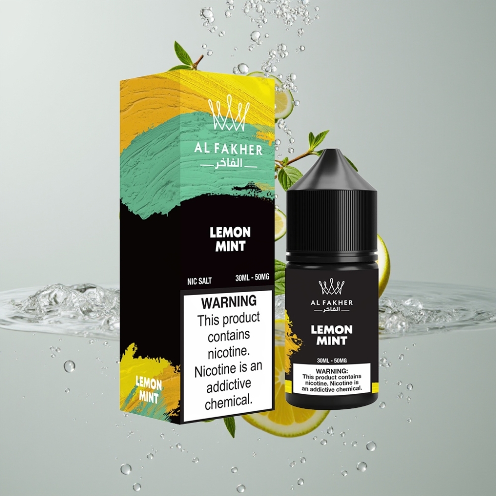 AL Fakher Nicotine Salt E-Liquid Výbuch Chuti Citrón Mäta 50MG 30ml