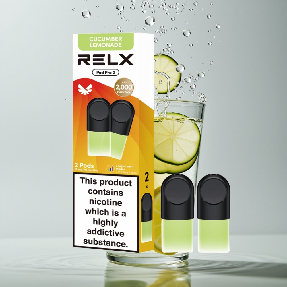 RELX Pod Pro 2 600 ťahov 1,8% nikotínu Príchuť Uhorková Limonáda