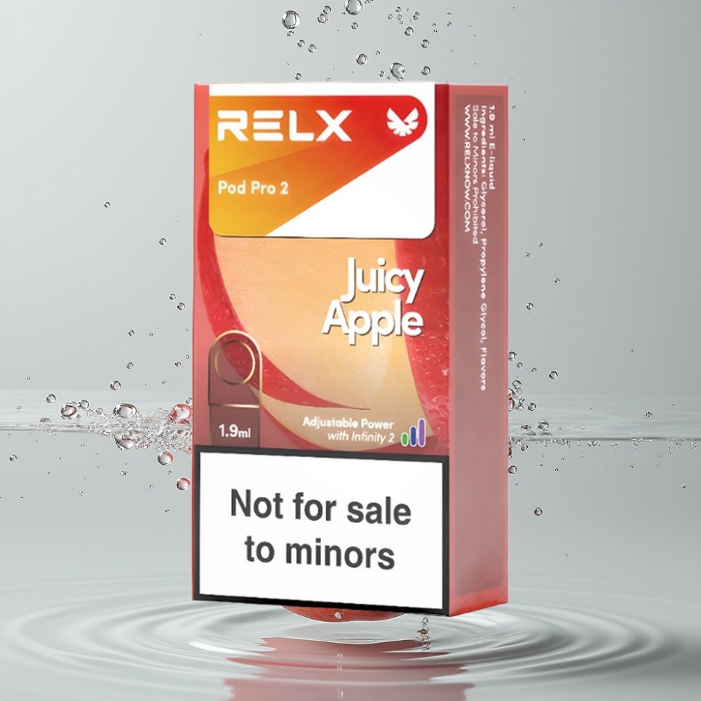 RELX Pod Pro 2 600 pufov 0% nikotínu Šťavnaté jablko 1.9ml 3 režimy napätia