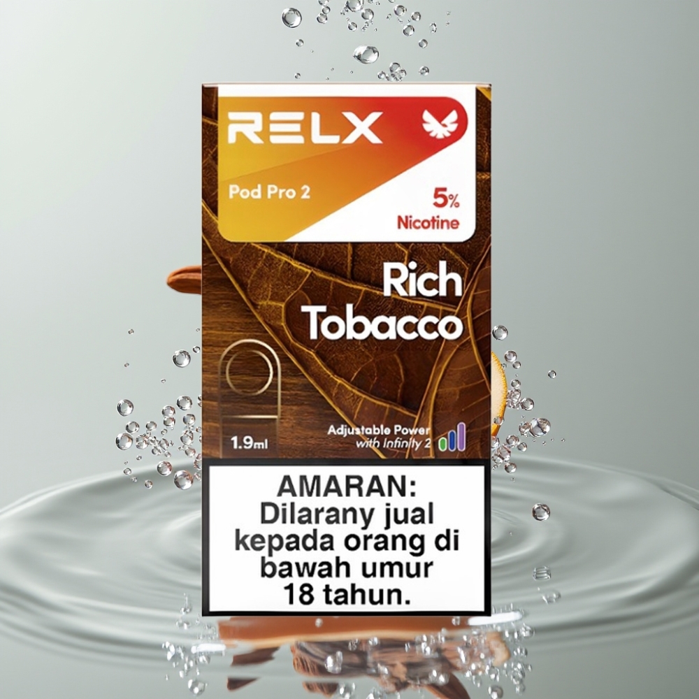 RELX Pod Pro 2 600 pufov 5% nikotínu Rich Tobacco 1,9ml