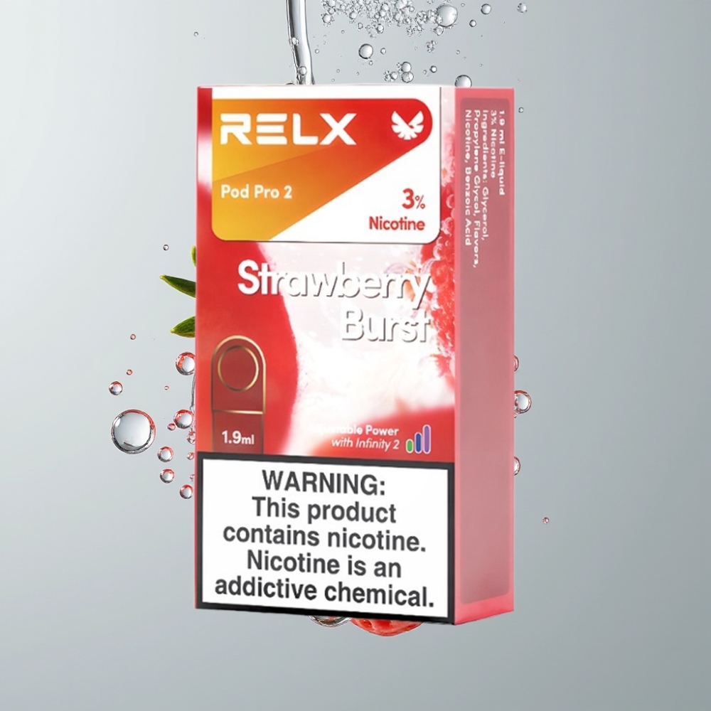 RELX Pod Pro 2 600 zášľahov 3% nikotín Jahodový výbuch 1,9ml