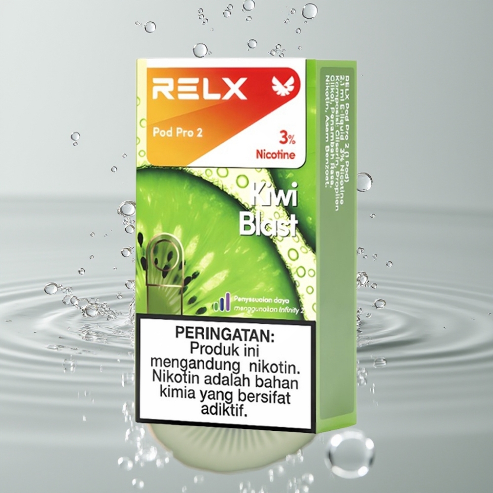 RELX Pod Pro 2 600 zášľahov 3% nikotín Kiwi Príboj 1,9ml