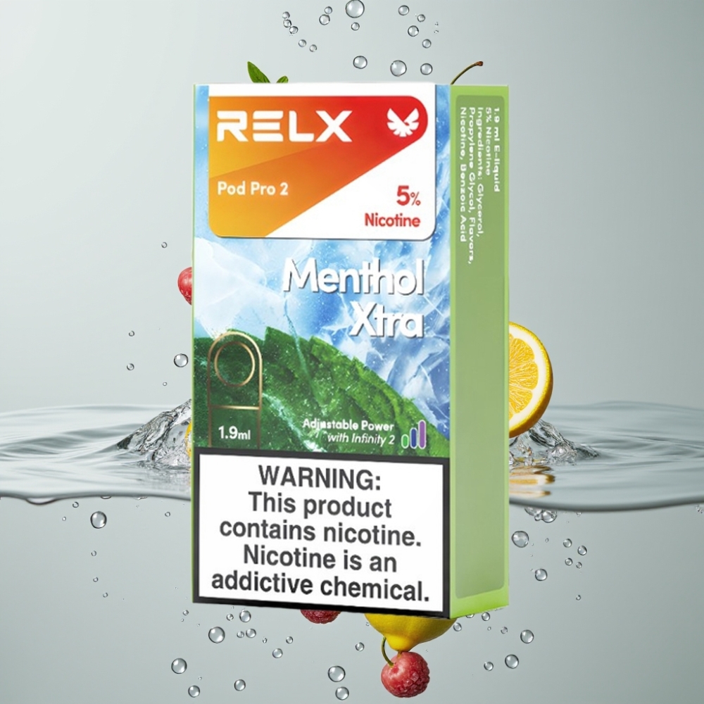 RELX Pod Pro 2 600 zášľahov Mentol Xtra 5% nikotínu 1,9ml