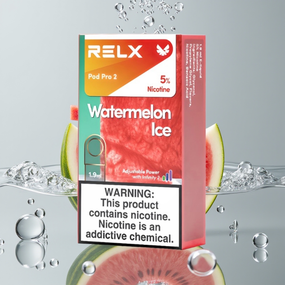 RELX Pod Pro 2 600 záberov 5% nikotín Vodný melón ľad 1.9ml