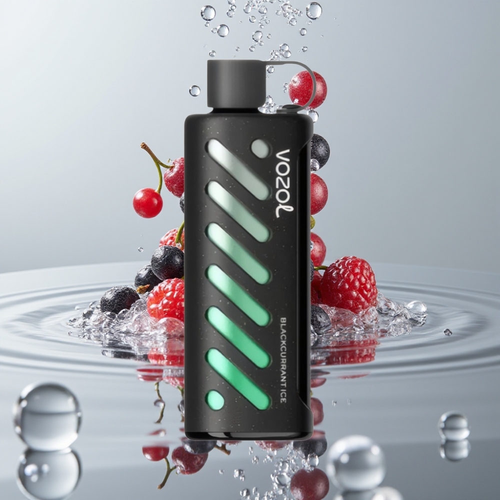 VOZOL Gear Shisha 25000 Puffs Dual Mesh Čierny Ríbezľový Ľad