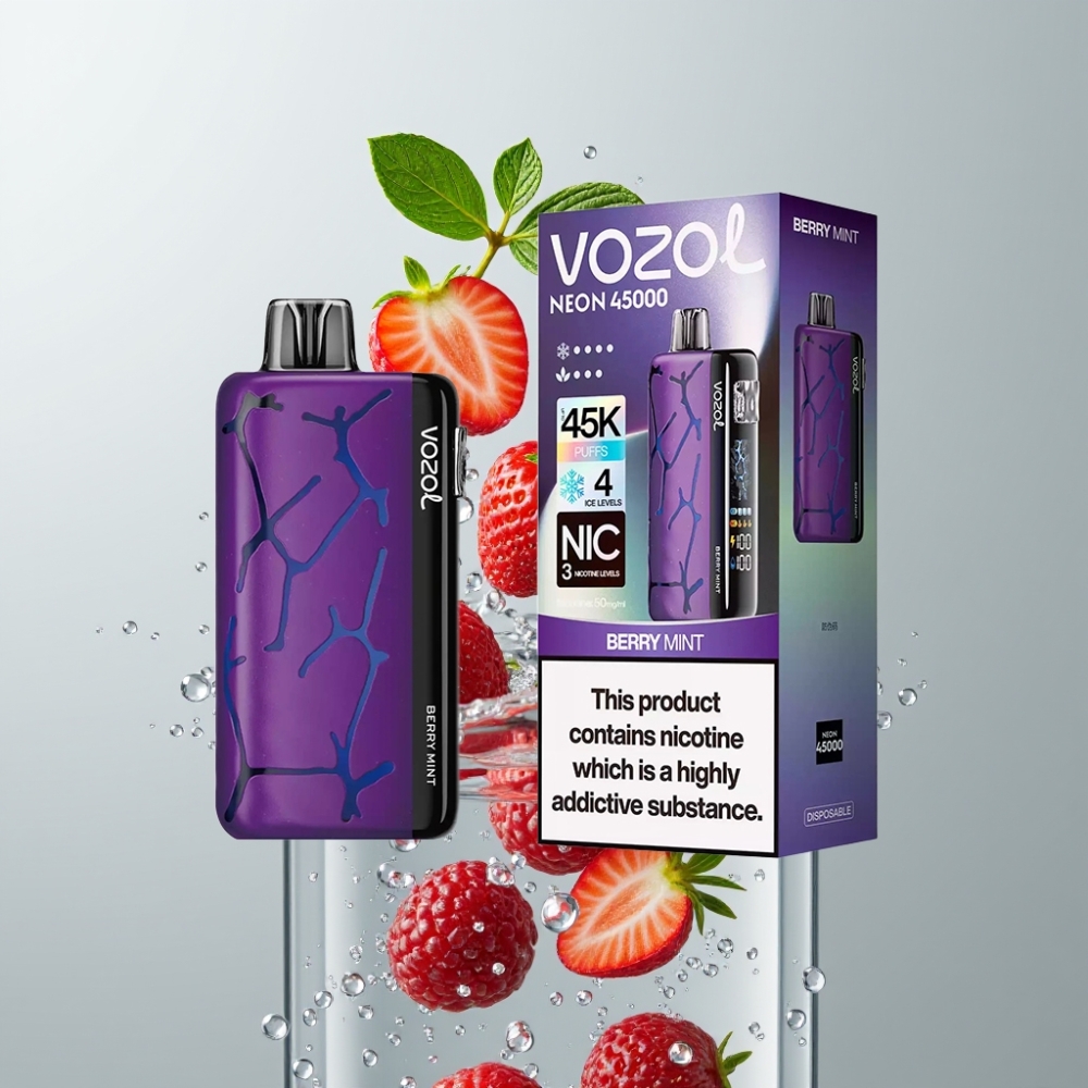 Vozol Neon 45K 45000 Puffs 20ml Mätový Bobuľový Ice 4 Airflow 3