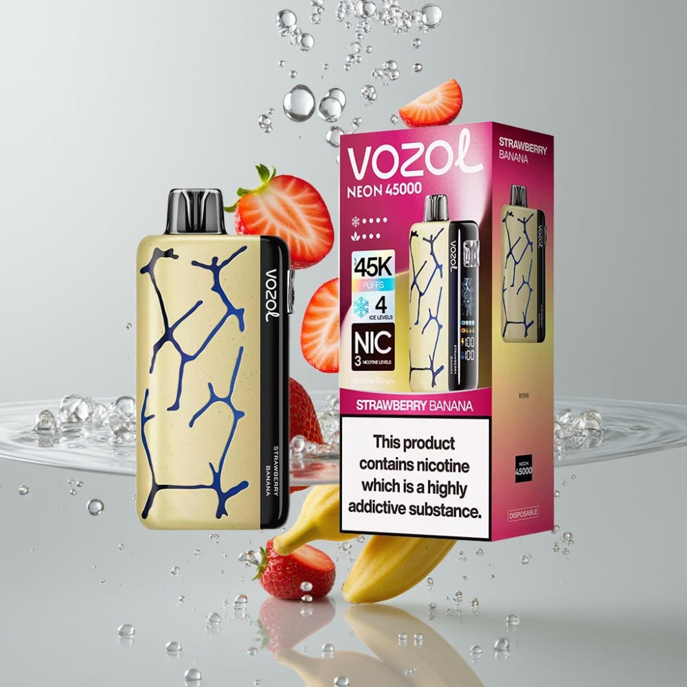 Vozol Neon 45K 45000 Puffs 20ml Strawberry Banán Ice 4 Módy