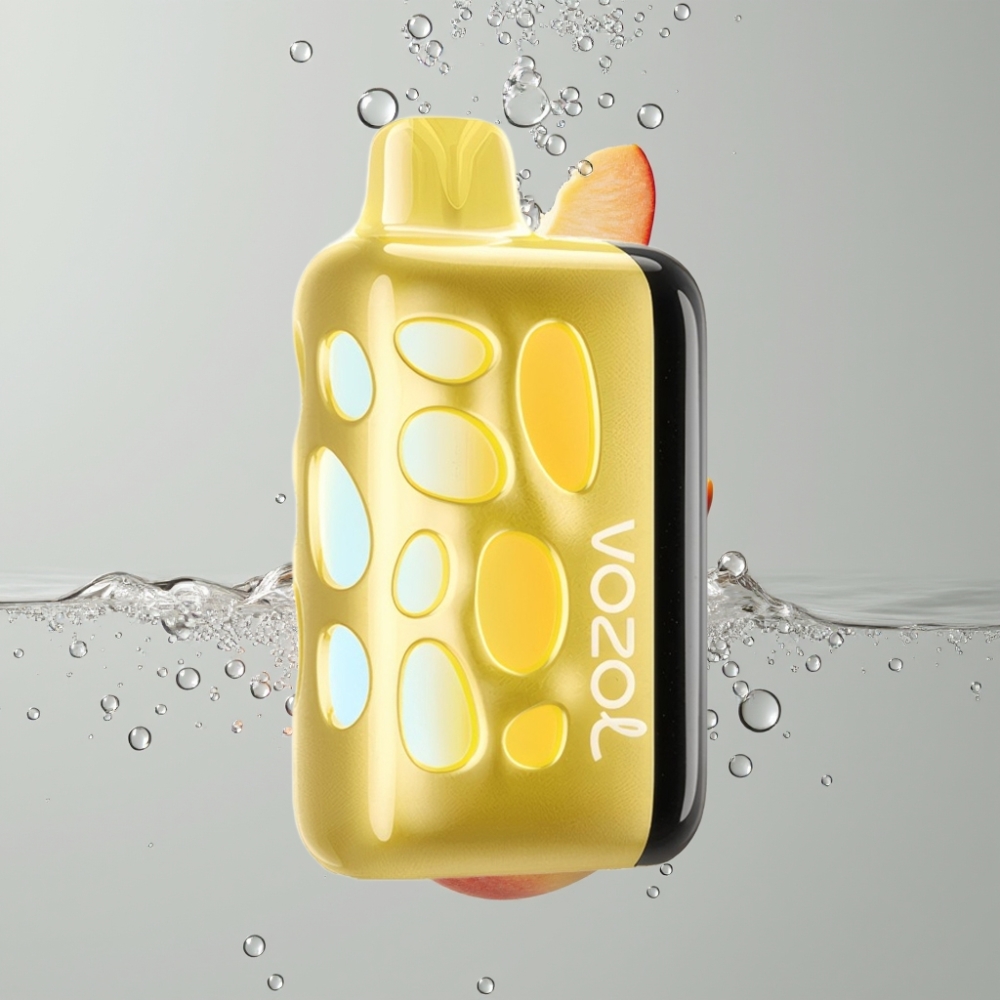 VOZOL RAVE 40000 Disposable Vape Mäta Broskyňa s Beat-Synced Party Mode a Eclipse Vaping Animation