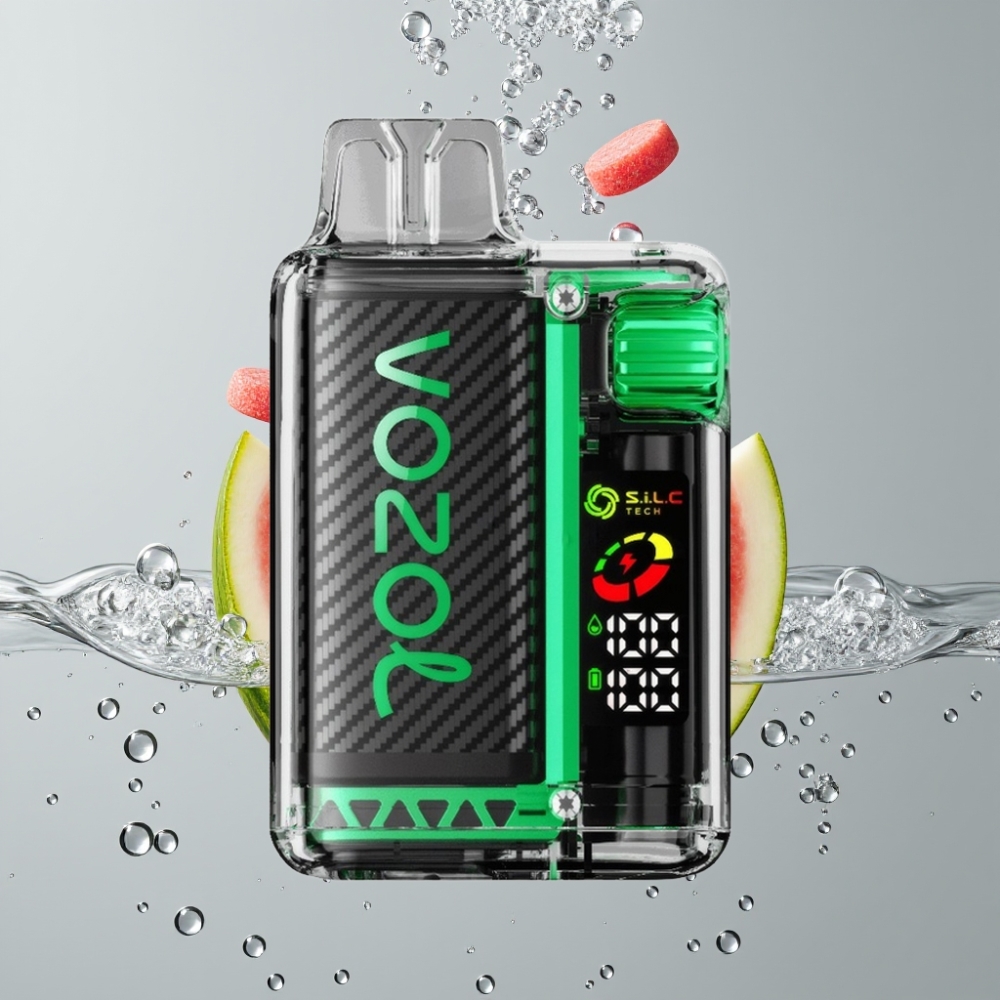 VOZOL Vista 20000 Puffs Vodný Melón Bublinková Guma OLED S.i.L.C Tech Dual Mesh Coil